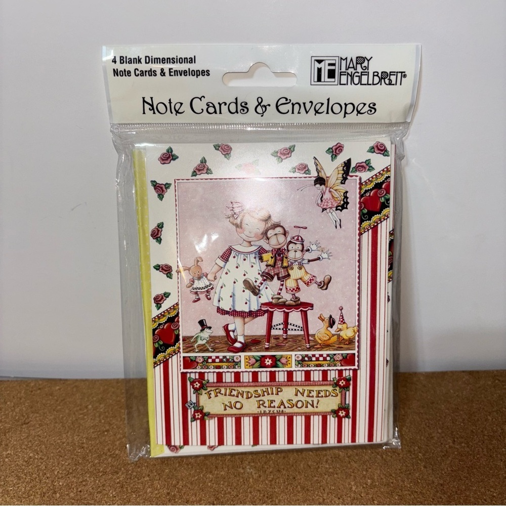 3/$15 Mary Engelbreit Rose Pink Note Cards 4